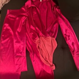 Pink 2 piece pants set size small